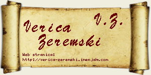 Verica Zeremski vizit kartica